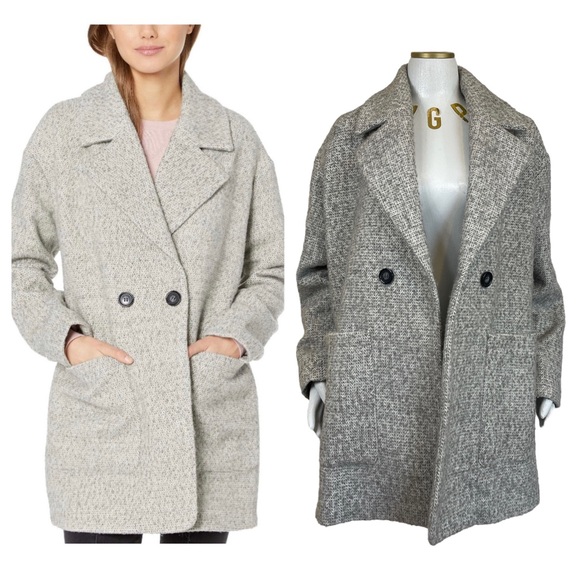 Avec Les Filles Jackets & Blazers - Avec Les Files wool blend soft gray mid length coat, medium